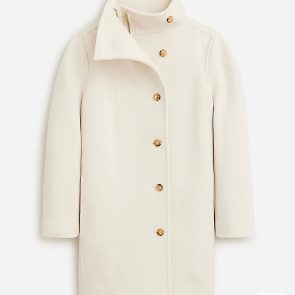 NWT JCrew Stadium Wool Coat/Ivory